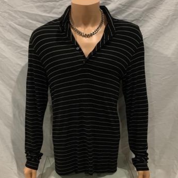 Dolce & Gabbana Other - Dolce & Gabbana Black Striped LS Shirt size XL